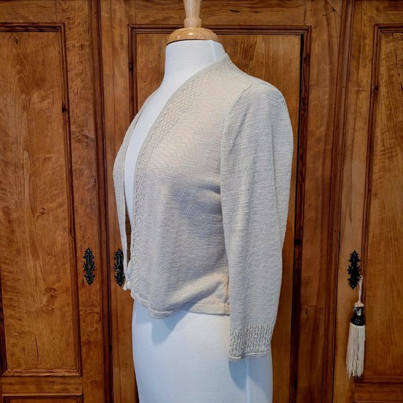 Charter Club Bolero Style Open Front Sweater. Size P/M - Picture 3 of 6